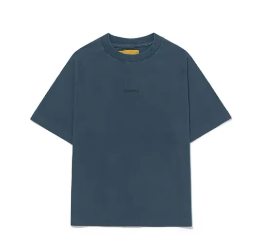 Camiseta Barra Crew Logo Azul Estonado