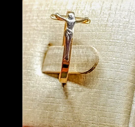 Anel Crucifixo Ouro 18k