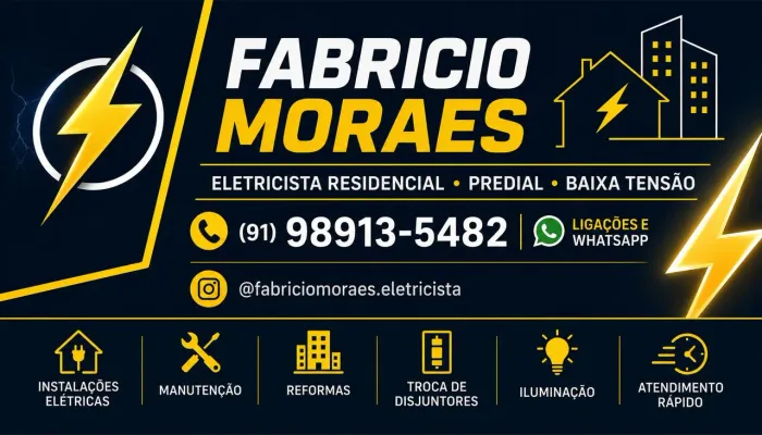 Eletricista residencial, predial e industrial.