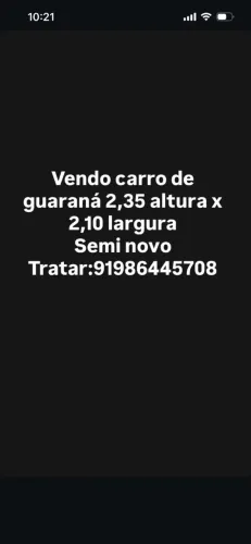 Carro de guaraná e café ( da pra vender de tudo)