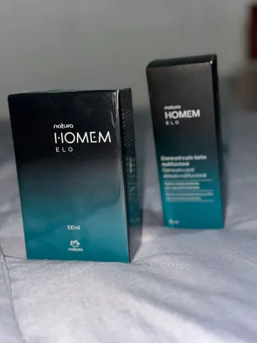Natura Homem Elo ( Perfume + creme pré e pós barba )