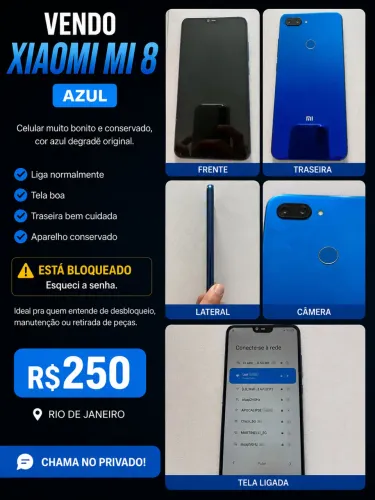 Xiaomi Mi 8 Azul Conservado 