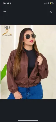 Corta vento feminino marrom