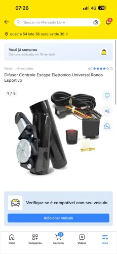 Difusor de escape 2? e 2.5? praticamente novo. 