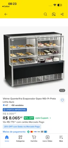 Estufa Vitrine quente/frio - GELOPAR