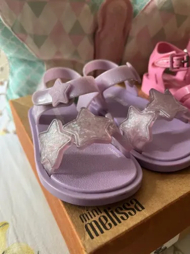 Sandália infantil para menina, marca Melissa, tamanho 20/21