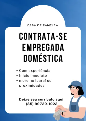 Contrata se empregada doméstica