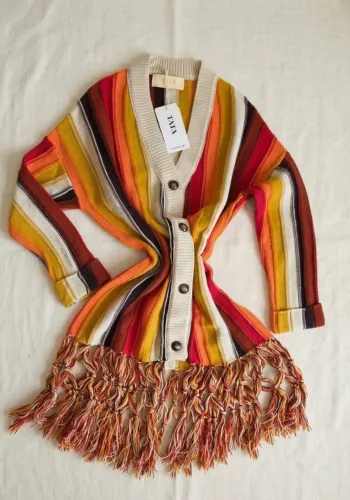 Cardigan tricot colorido Tata Tam P