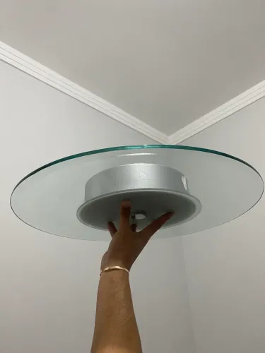 Lustre de vidro redondo