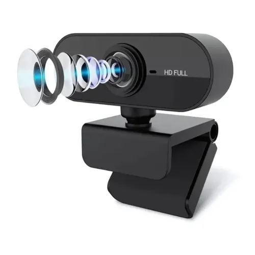 Webcam Full HD 1080p com Microfone - Ideal para Home Office e Estudos