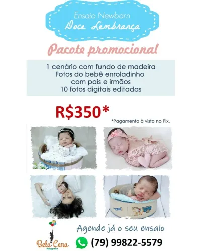 Ensaio Newborn em Promoção do Estúdio Bela Cena