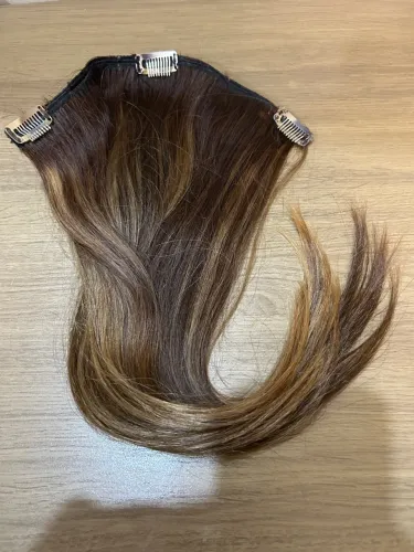 Cabelo Humano Moreno Iluminado