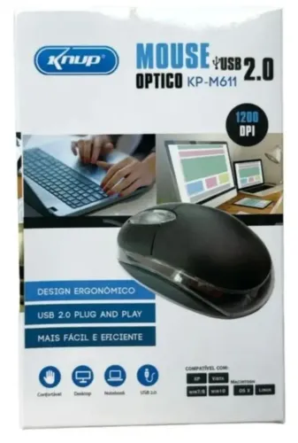 Mouse USB com fio