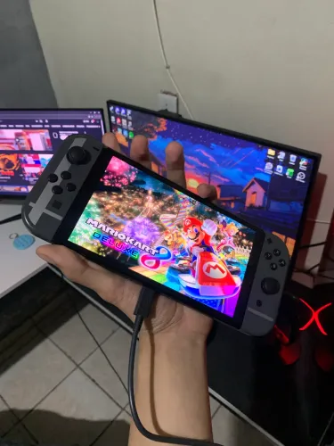 Nintendo Switch Oled DESBLOQUEADO, Versão Smash Bros