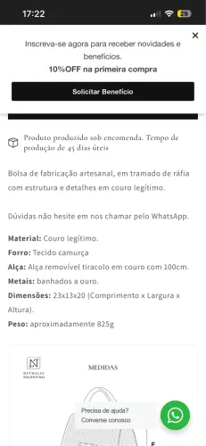 Bolsa natalia tolentino barata