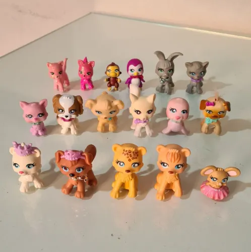 Lote de animais da polly pocket antigo, anos 2000