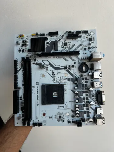 Placa Mae B450 Am4 Machinist Branca Gamer