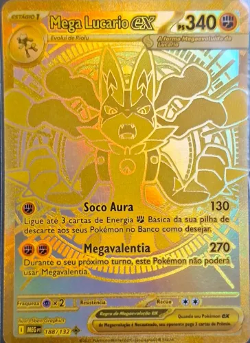 Carta Pokemon Mega Lucario Ex (188/132)