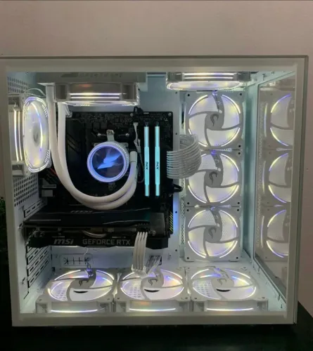 GABINETE AQUÁRIO 9 FANS GALAXY GLASS