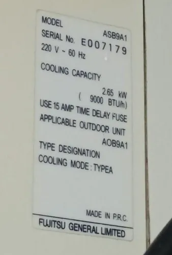 Ar condicionado Fujitsu 6000 BTU Frio 220V