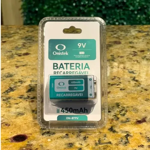 Bateria Carregável 9V 450mAh Onistek ON-BT9V