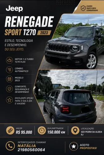 Jeep Renegade Sport T270 1.3 TB 4X2 Flex Aut. 2024