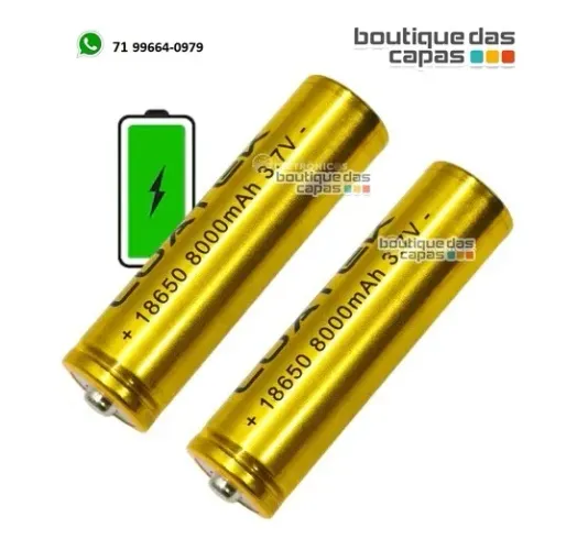 Bateria 18650 Recarregável 8000mAh 3.7V Potência e Longa Duração (PINO) lanterna brinquedo