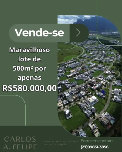 LOTE A VENDA EM ALPHAVILLE JACUHY