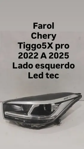 Farol Chery Tiggo 5X Pro 2022 2023 2024 2025 Lado Esquerdo LED Tec