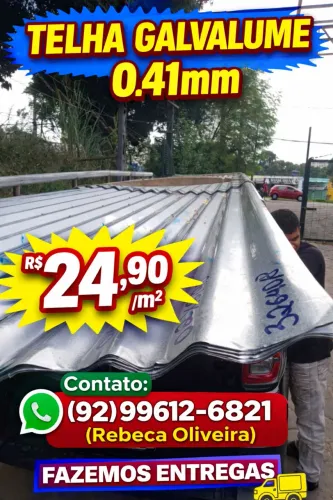 Promoção de telhas Galvalume