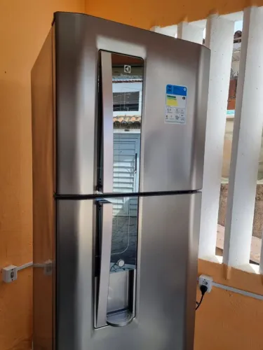 EXCELENTE OPORTUNIDADE GELADEIRA ELECTROLUX INOX DW42X DUPLEX FROST FREE PAINEL DIGITAL