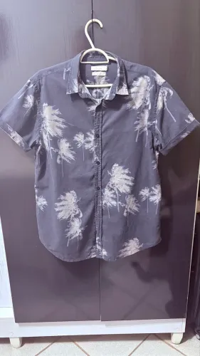 Camisa casual manga curta coqueiro Foxton