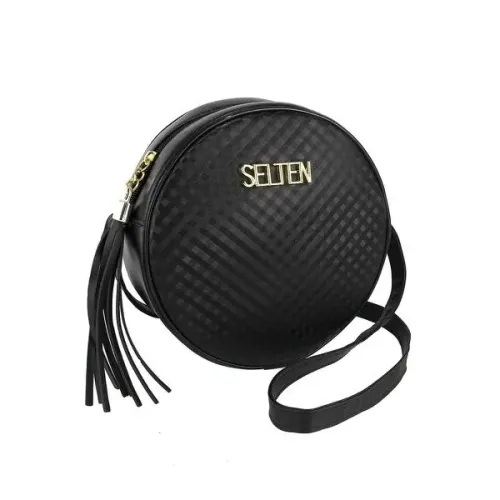 Bolsa Redonda Estilosa Feminina Transversal 3D Selten