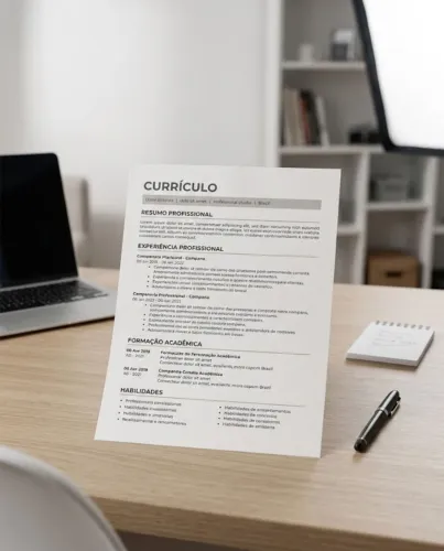 Currículo profissional | Organizado, bonito e pronto para enviar!