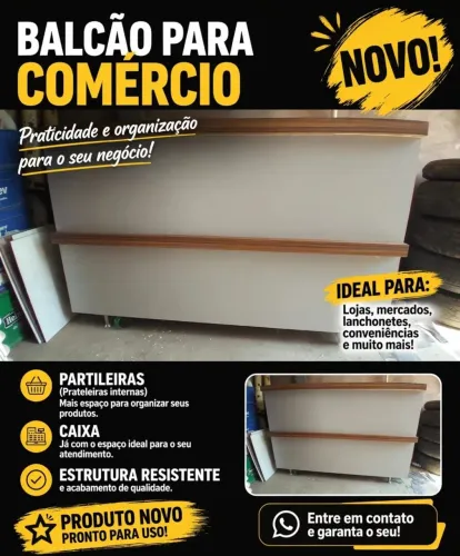 Vendo balcão novo , ótimo para comércio.