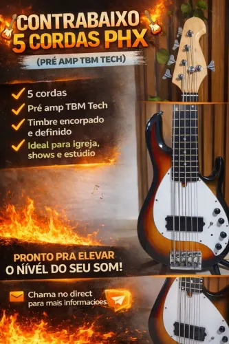Contrabaixo PHX com Pré Amp TB TECH 