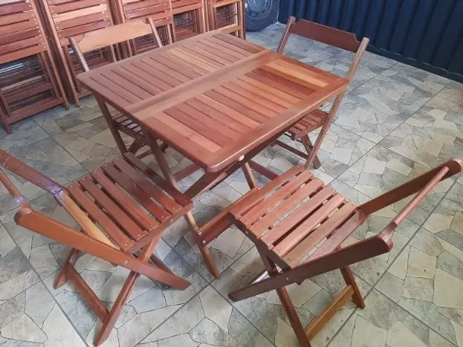Mesa dobrável de parajú 70x70 madeira maciça para bar,restaurante,pub,pizzaria