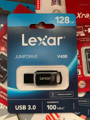 Pen Drive JumpDrive V400 128GB USB 3.0 Original Lexar
