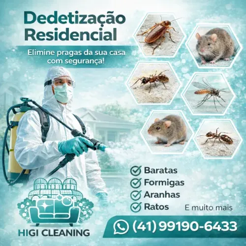 Dedetização contra baratas, formigas e muito mais.