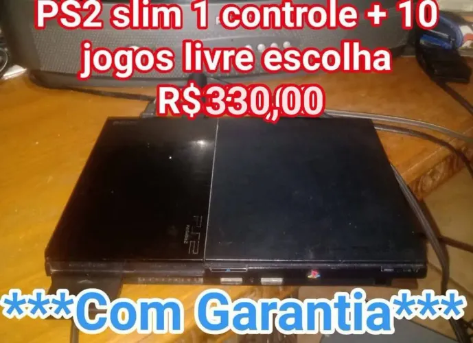 PlayStation 2/ PS2 slim desbloqueado completo-  com garantia 