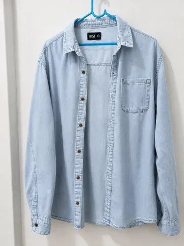 Camisa Jeans Masculina Manga Longa Clockhouse C&A Tamanho G