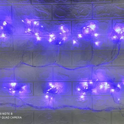 Pisca Cascata 100 Leds Azul 1,5x1,5m 110v