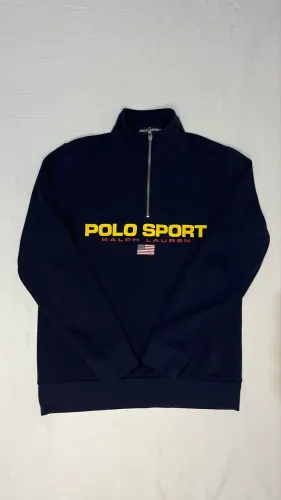 Quarter zip polo sport