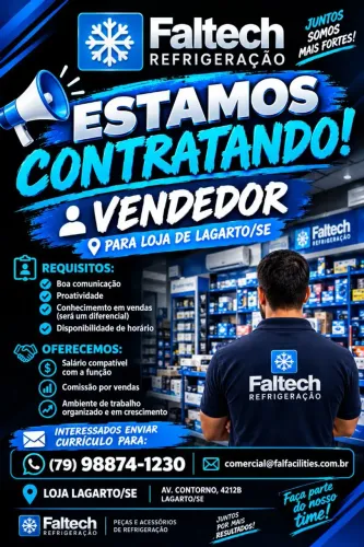 Vaga de emprego em lagarto