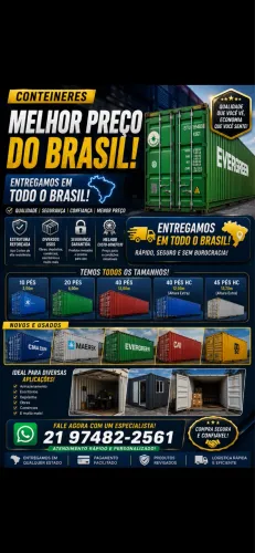 Contêiner todos os tamanhos
