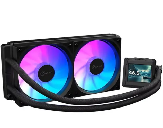 WATER COOLER KALKAN AURA ARGB ( Telinha de lcd ) novo NF