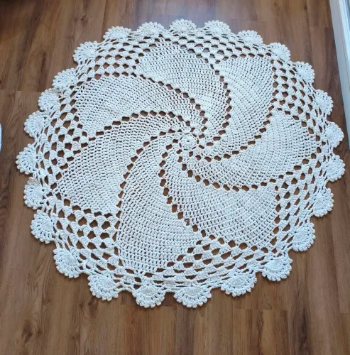 Tapetes Espiral de CROCHÊ 1,40 m - Fios 100 % algodão 