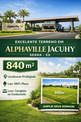 Terreno à Venda no Alphaville Jacuhy  Serra | ES Excelente oportunidade de investir ou con