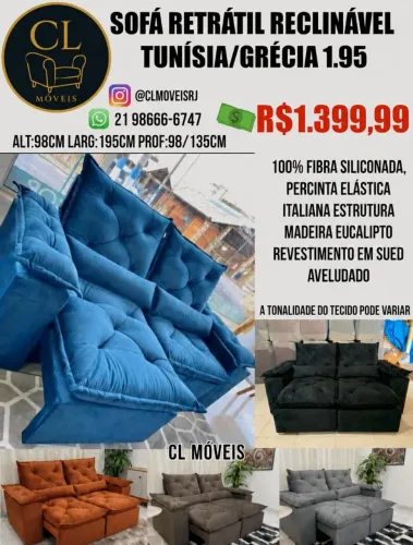 Sofáres retrátil e reclinável 