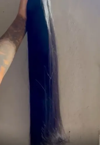 Mega hair : cabelo brasileiro do Sul, 255 gramas , 65 centímetros preto valor 2500